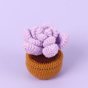 Flores Tejidas a Mano con Hilo de Lana, Plantas Suculentas, para Bodas, Proyectos DIY, Flores Artificiales Tejidas a Mano, Regalos - Product Image 5