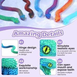 Juguete Sensorial de Plástico con Forma de Serpiente Congelada - Elástico, Suave y Flexible, Juguete Antiestrés para Adultos y Niños - Product Image 2