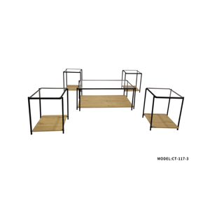 Yukai Thiết Kế Hiện Đại CT-117-S Bàn Cà Phê Đặt 1 + 4 Bình Kim Loại Bảng Phòng Khách Đồ Nội Thất Bàn Trà Nhỏ - Product Image 1