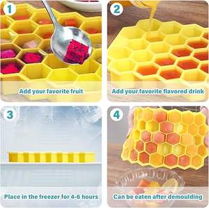 ถาดน้ำแข็งซิลิโคนรูปทรงรังผึ้ง 37 ช่อง ขายดี วัสดุซิลิโคนเป็นมิตรกับสิ่งแวดล้อม สำหรับทำน้ำแข็งในครัวเรือน - Product Image 6