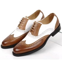 Chaussures Richelieu en PU à lacets pour hommes, grande taille, style britannique formel, détails sculptés, polyvalentes pour jeunes hommes