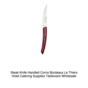 Couteau à steak Le Thiers Bordeaux avec manche en corne - Product Image 2