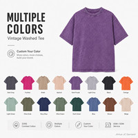 T-shirt Homme Personnalisé Effet Délavé Vintage OEM 230g Coton Peigné Coupe Oversize Délavage Acide Épaules Tombantes Streetwear Fabricant
