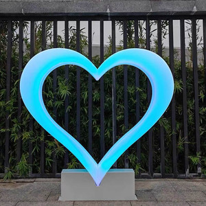 <span class=keywords><strong>Led</strong></span> phát sáng hình trái tim vòm ngoài trời bãi cỏ trang trí tương tác Prop cho khu vực danh lam thắng cảnh phổ biến check-in LANDMARK cảnh quan - Product Image 5