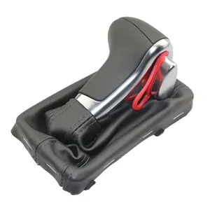 Mejore el <span class=keywords><strong>interior</strong></span> de su vehículo con un elegante pomo de palanca de cambios de cuero para A3 A4 A5 A6 <span class=keywords><strong>A7</strong></span> C6 Q7 Q5 - Product Image 2