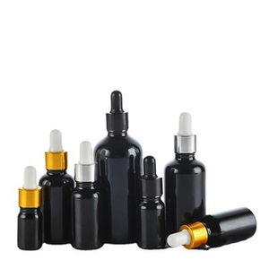 Rỗng Đen 5Ml 10Ml 15Ml 20Ml 30Ml 50Ml 100Ml Thủy Tinh Tinh Dầu Chai Nhỏ Giọt Sang Trọng Huyết Thanh Chai Thấp Moq Với Cap - Product Image 4