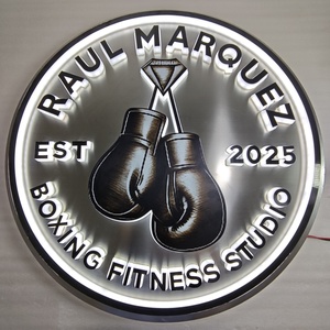 Thiết kế mới tùy chỉnh tường 3D Biểu tượng dấu hiệu 3D kim loại chữ Logo Led kênh thư dấu hiệu kinh doanh cho phòng tập thể dục và đấm bốc phòng tập thể dục - Product Image 1