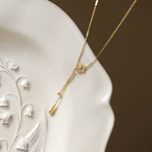 สร้อยคอจี้แฟชั่นชุบทอง14K 18K PVD สำหรับผู้หญิงทำจากสเตนเลส316L ออกแบบได้ตามต้องการ - Product Image 3