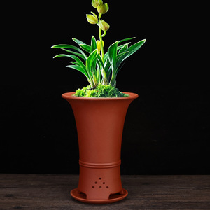 Grand pot <span class=keywords><strong>en</strong></span> argile violette Yixing <span class=keywords><strong>en</strong></span> forme de falaise, récipient de bureau spécial pour la décoration intérieure des Clivia et Cymbidium - Product Image 2