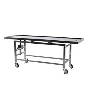 गोल फिन मोर्चरी कार्ट शव परिवहन मोर्चरी ट्रॉली मृत शरीर स्टेनलेस स्टील लाश ट्रॉली - Product Image 1