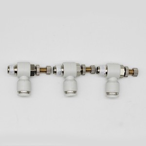 Válvula de Control de Velocidad de Cilindro Decker, Conector de Tubería de Aire/Gas de 1/4 Pulgadas, PSL ASL8 02 M5 02 03 - Product Image 1