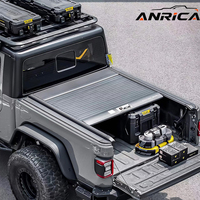 Penutup Bak Truk Elektrik Retractable Hardtop Tonneau Cover Aluminium Roll up Tahan Air Dapat Dikunci Penutup Bak Truk Pikap Dapat Disesuaikan