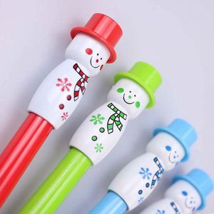 Promotional Manufacturer Cartoon Snowman <b>Doll</b> Shape Plastic Ballpoint Pen With <b>Custom</b> Logo for Child Gift - Product Image 3