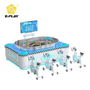 Vélo d'exercice interactif commercial à projection 2026 avec <span class=keywords><strong>projecteur</strong></span> vidéo intégré, simulateur de jeu, cadre en acier robuste - Product Image 4