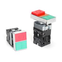 Interrupteur à bouton-poussoir à vis à réinitialisation automatique RY-XB2-11RDG 1NO1NC IP65 niveau 22mm Double bouton 10A 24V 10A 24V métal matière plastique