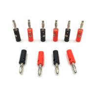 Vente chaude 4mm fiche banane vis lanterne tête sans soudure amplificateur Audio prise bornes en nickel à code couleur