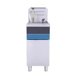 Friteuse à gaz professionnelle pour la restauration, en acier inoxydable 304, capacité de 16 L, certifiée CE FLGB - Product Image 1