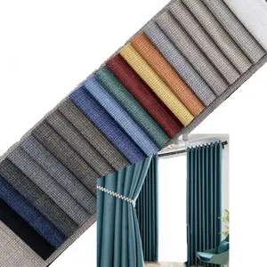 Fornecedor de tecido com desenho floral 100% poliéster tecido para cortinas simples estoque de tecido para decoração de casa