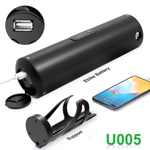 แบตเตอรี่ลิเธียมแบบขวดน้ำ 36V 10.5Ah สำหรับจักรยานไฟฟ้า-สีดำ พกพาสะดวก กันน้ำ ชาร์จซ้ำได้ - Product Image 4