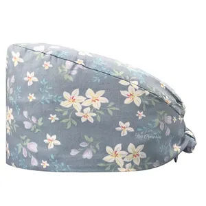 Cappello del fumetto di Stampa Scrub Medica Ospedale Medico Tappo Lavoro di Salute Operaio di Servizio Scrub Cap Pet Clinica Infermiera Estetista di Cura Cappello