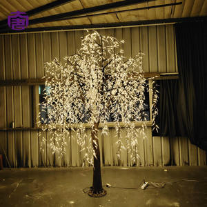 Árbol de sauce LED de alta demanda, adorno escénico comercializable con ramas colgantes para decoración de pasillos y campus, en venta - Product Image 6