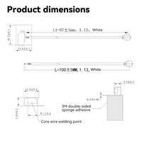 Antena Interna Integrada WiFi 6E/7 de 6 GHz, 5150-7125 MHz, 4 dBi, MHF RF Gen 1, Cable de 1.13 mm y 100 mm
