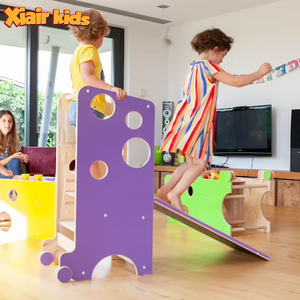 Tour d'apprentissage <span class=keywords><strong>de</strong></span> cuisine Xiair pour enfants, avec tableau noir, très sécurisée, marchepied, tour <span class=keywords><strong>de</strong></span> jeu avec toboggan, mobilier Montessori - Product Image 1