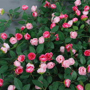 ดอกกุหลาบประดิษฐ์แบบเถาวัลย์ สูง 1.8 เมตร ดอกไม้ผ้าไหมเสมือนจริง สำหรับตกแต่งงานแต่งงานและบ้าน - Product Image 2