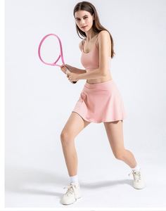Abbigliamento Yoga abito sportivo 2 pezzi Set reggiseno e gonna da ginnastica Set reggiseno sportivo e abito Set gonna da Tennis 2 pezzi - Product Image 1