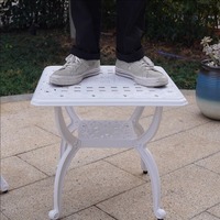 Tables d'extérieur en fonte d'aluminium Chaises Cours Balcons Jardins Protection solaire imperméable Loisirs Table basse Ensemble