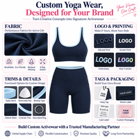 Ensemble de vêtements de sport personnalisés pour le yoga, vêtements de sport pour femmes, séchage rapide, respirant, couleur contrastée, entraînement, fitness, yoga, ensemble de gym