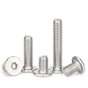 Stainless Steel 304 Ultra-Thin Head Bolt M2-M12 Allen Bolt with Hex Socket <b>Plain</b> <b>Cap</b> Screw to Standard - Product Image 1