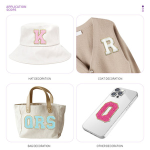 72 Parches de Chenilla Autoadhesivos de Doble Cara, Estilo Preppy, Bordados, para Decorar Zapatos y Mochilas, Incluye 52 Letras de la A a la Z y 20 Arcoíris - Product Image 6