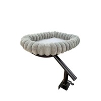 Perchoir suspendu pliable pour chat, gain de place, avec tapis en fausse fourrure de lapin douce et lavable, pour la maison, le bureau, les meubles d'intérieur pour animaux de compagnie