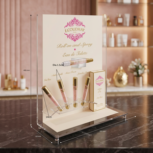 Wholesale Countertop Acrylic <b>Lipstick</b> Display Stand <b>Custom</b> Cosmetic <b>Lipstick</b> Organizer Rack with Logo for Beauty Shop - Product Image 2