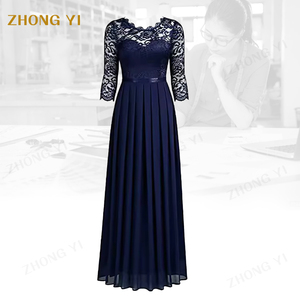 <span class=keywords><strong>Robes</strong></span> <span class=keywords><strong>de</strong></span> soirée longues pour femmes, élégantes et généreuses, en polyester, à manches courtes, à découpes, <span class=keywords><strong>taille</strong></span> haute, motif - Product Image 2