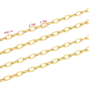 Fornitore di fabbrica all'ingrosso fai da te accessori per la creazione di gioielli fatti a mano di dimensioni personalizzate con clip di carta a catena incrociata catene - Product Image 1