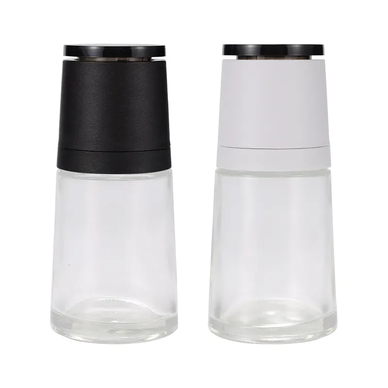 wholesale Manual Salt and Pepper Shakers Grinders Seasoning Glass Bottle Pepper Grinder with Mill