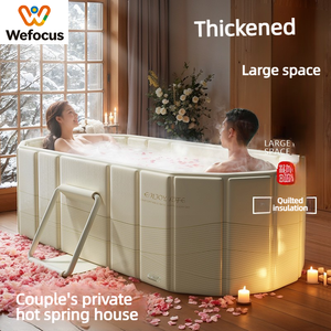 Bañera plegable para adultos, bañera de uso doméstico, bañera de ducha de apertura rápida, bañera aislada y engrosada, equipada con un marco de soporte. - Product Image 2