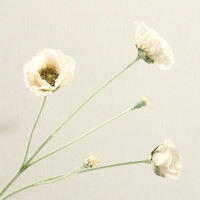 YL Supplier Bunga Sutra Buatan Tangan Realistis Simulasi Poppy 5 Kepala Berumbai untuk Pernikahan, Dekorasi Rumah, Sentuhan Alami