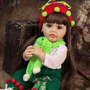 Poupée en <span class=keywords><strong>silicone</strong></span> pour nouveau-né fille 55cm ensemble de Noël en gros Boneca <span class=keywords><strong>Bebe</strong></span> Reborn cadeau pour les filles - Product Image 4