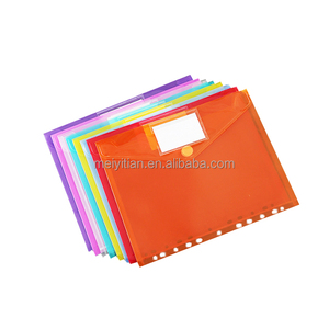 Carpeta de PP de colores A4, carpetas, etiqueta pequeña, ventana, Snap, Velcro, 11 agujeros, archivos de papel, paquete de bolsillo, información, recibo, bolsa de papelería - Product Image 1