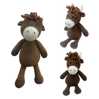 Jouet en peluche personnalisé pour bébé Crochet girafe lion éléphant panda bébé fils animaux tricotés jouets pour bébé jouet en peluche