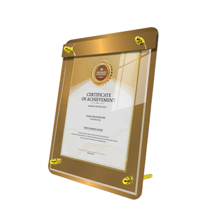 Soporte de exhibición de acero inoxidable de escritorio personalizado Tablero de publicidad de metal Tablero de carteles de exhibición de menú - Product Image 3