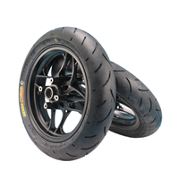 Ensemble de roues Supermotard en alliage pour moto de rue 2.15/2.5-12 avec pneus tubeless Kenda K702 90/90-12, 110/70-12, axe 15 mm