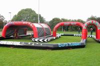 Piste de karting gonflable personnalisée jeux de plein air stimulants piste de course gonflable vélos Quad