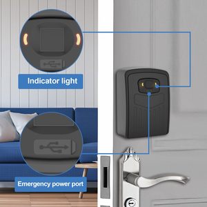 BBdhome an ninh điện tử nhận dạng vân tay mở khóa lưu trữ chìa khóa Nhôm hợp kim ngoài trời không thấm nước Hộp khóa chìa khóa - Product Image 3