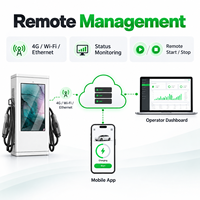 Station de recharge commerciale pour véhicules électriques 60-240 kW, chargeur rapide DC avec écran publicitaire 55 pouces, CCS1 CCS2 GB/T OCPP Double connecteur CE CB EMC