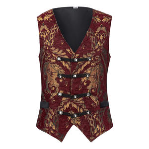 Gilet pour homme <span class=keywords><strong>de</strong></span> style gothique <span class=keywords><strong>britannique</strong></span>, tendance médiévale européenne rétro punk - Product Image 5