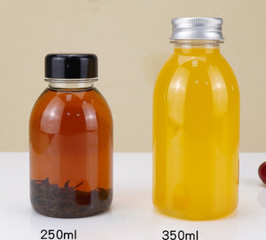 Linda botella de plástico de 250ml, 350ml, 400ml, 500ml, botella de PET desechable para bebidas de jugo con tapa de aluminio o a prueba de manipulaciones - Product Image 5
